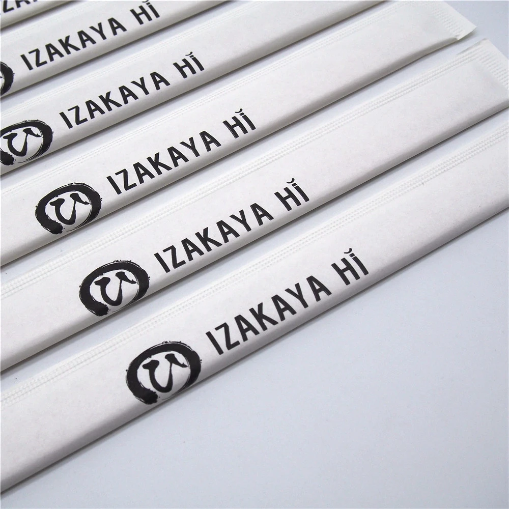 Sushi Japanese Chopsticks Custom Disposable Chopstick Sleeve Paper Wrap Bag chop sticks