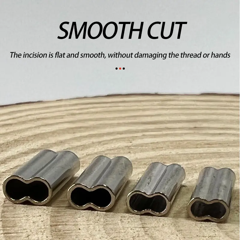 Fishing Pliers Crimp Sleeves Kit Saltwater Fishing Pliers Single/Double Barrel Copper Wire Crimping Sleeve Fishing Set