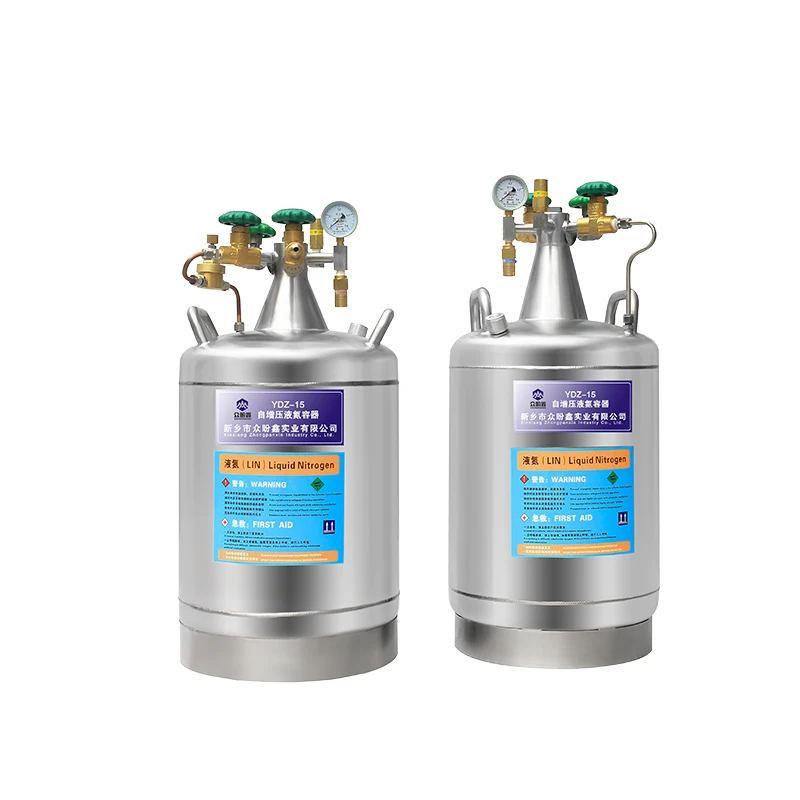 YDZ Liquid Nitrogen Stainless Steel 15 Liter Low pressure cryogenic filling LN2 Cylinder