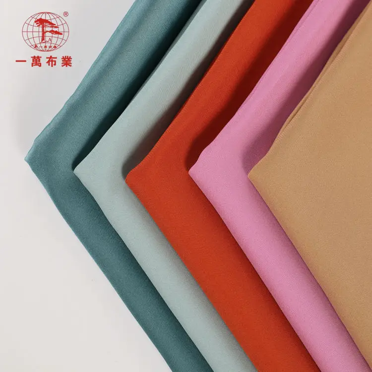 Шелковая ткань однотонная окрашенная полиэфирная атласная ткань