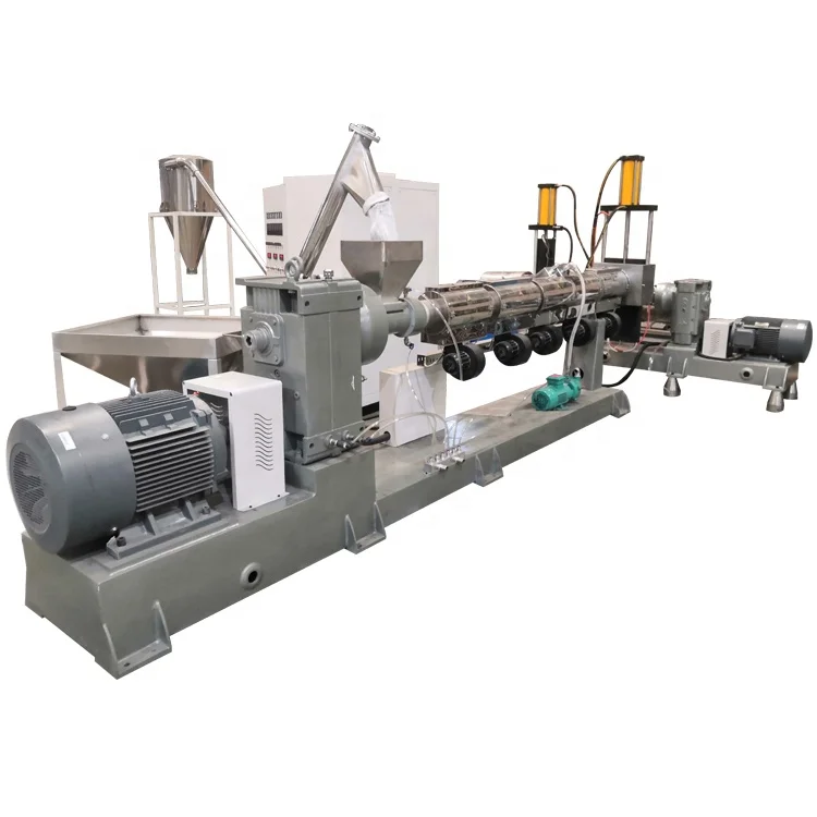 Two stages water ring pelletizing plastic recycling granulator machine