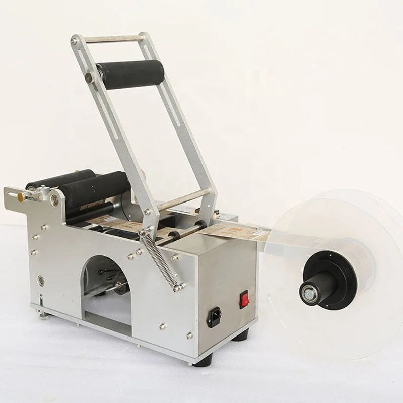 High Efficiency  Conveyor Desktop Round Bottle Labelling Machine