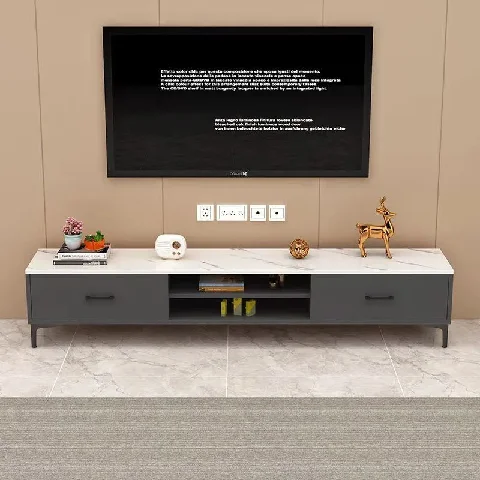 Rolling Tv Cart Mobile Tv Stand VESA 400 400 MAX Black Metal Cable Living Convertible Packing Room Modern Furniture Adjustable
