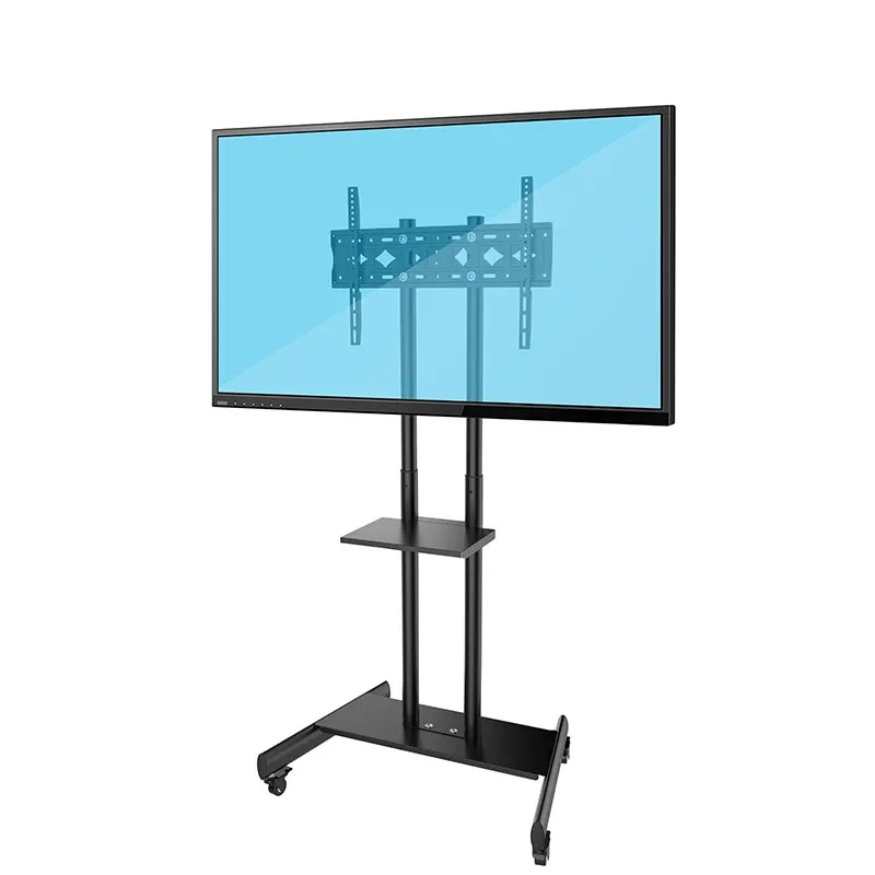 Best Seller Television Monitor TV Mobile Cart Suporte de TV Removvel Com Rodas Rolling Floor Stands Drop Down Lift With Wheels