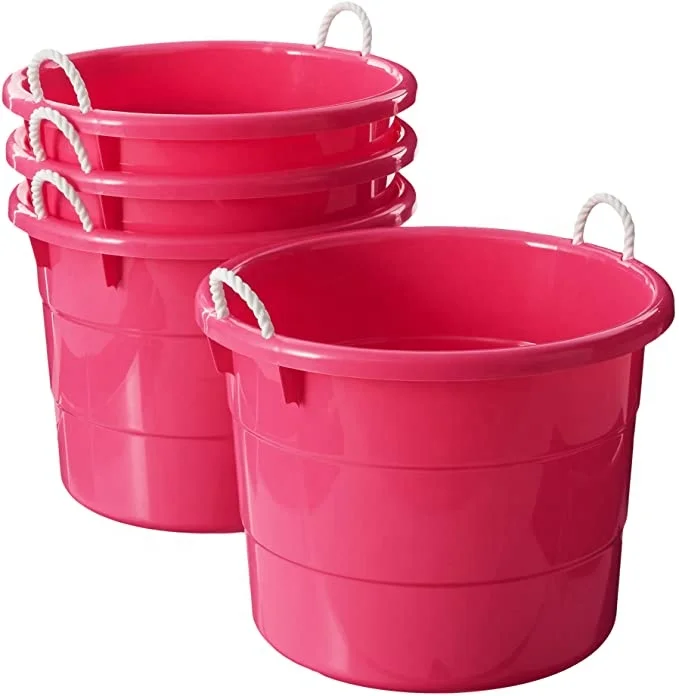 plastic containers with lids For farm garden household flour scoop mixing tub muck bucket corner manger