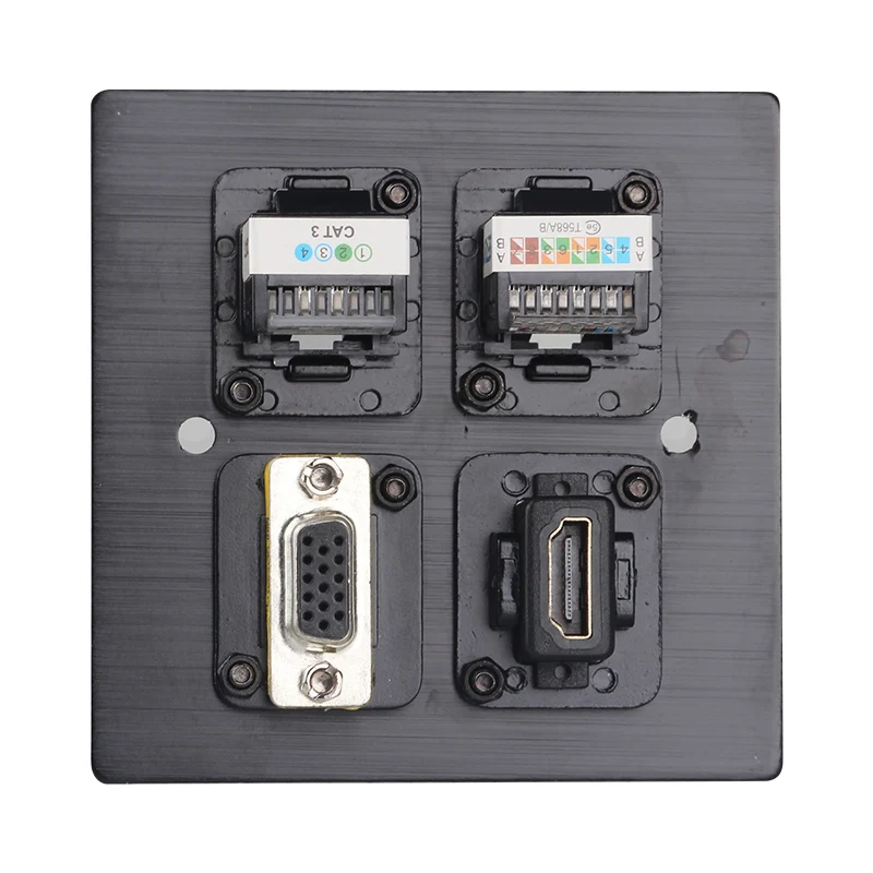 seto d panel VGA rj45 cat5 network socket rj11cat3 socket multimedia projection panel