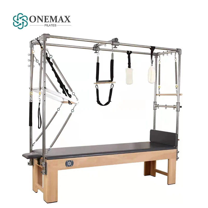 ONEMAX Pilates Cadillac Full Trapeze Pilates Studio Combo Reformer Machine Canadian Maple Solid Wood Commercial Use Gym Yoga