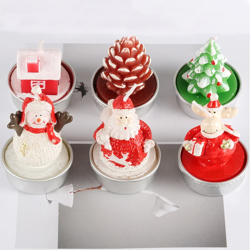 Christmas crafts decorate natural scented candle tin, Luxury aluminum metal and cement candle tin with gift boxes