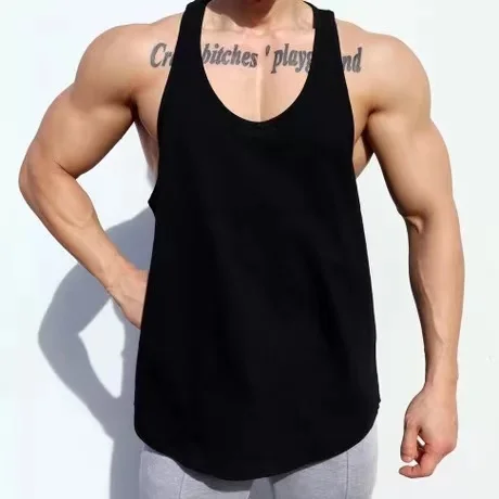 
wish hotsale summer fitness tank top gym sleeveless sports loose men tank top 
