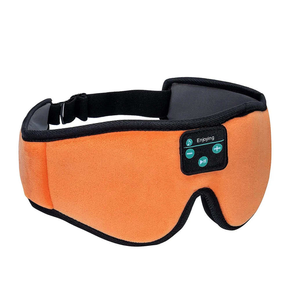 3D Headphones Blue tooth Wireless music Eye Mask With Mic Assist Sleep artifact For Side Improve Sleepers Travel Call And Music