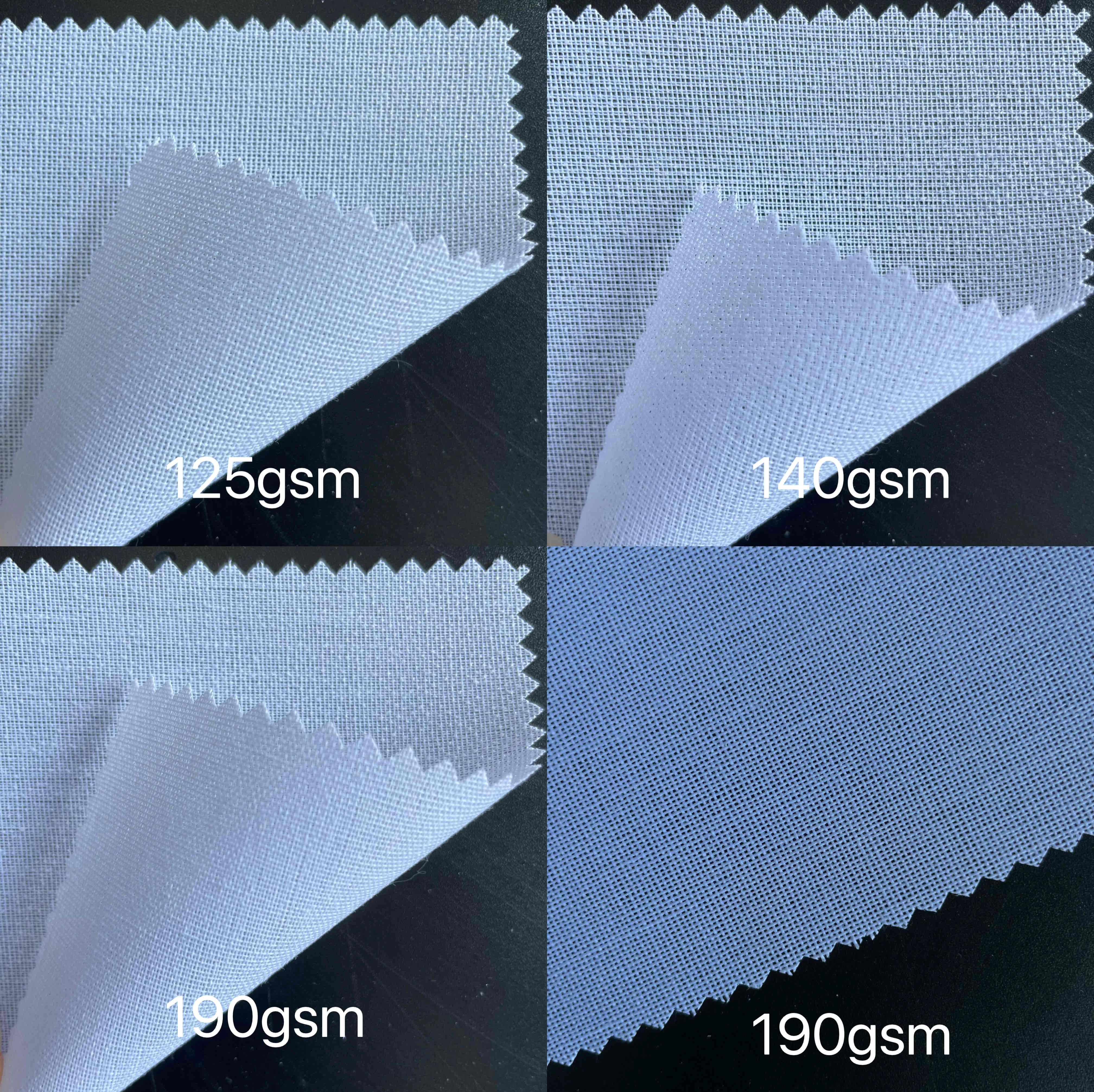 Buckram woven H hard hangfeeling double dot 100% Polyester top fuse interlining fabric for cap