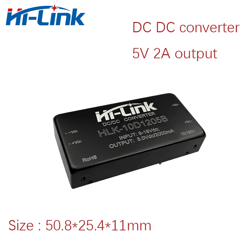 12V to 10W 5V 2A  DC/DC converter step down 1500Vdc Isolated module HLK-10D1205B