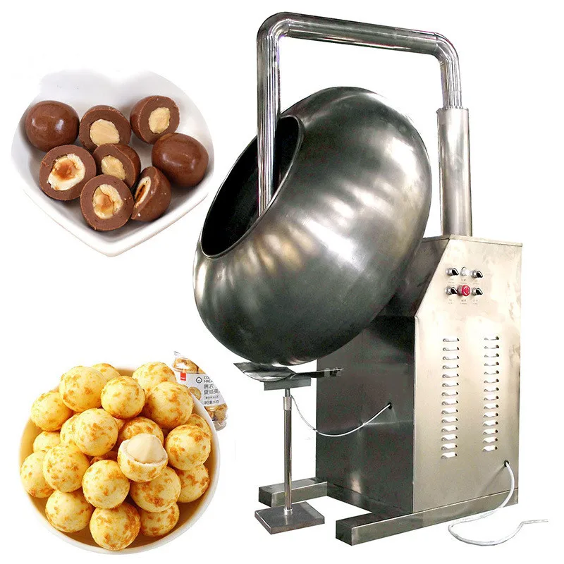 Automatic Electric Commercial Chocolate Panning Enrobing Machine Multifunctional Peanut Candy Sugar Coating Spraying Machines