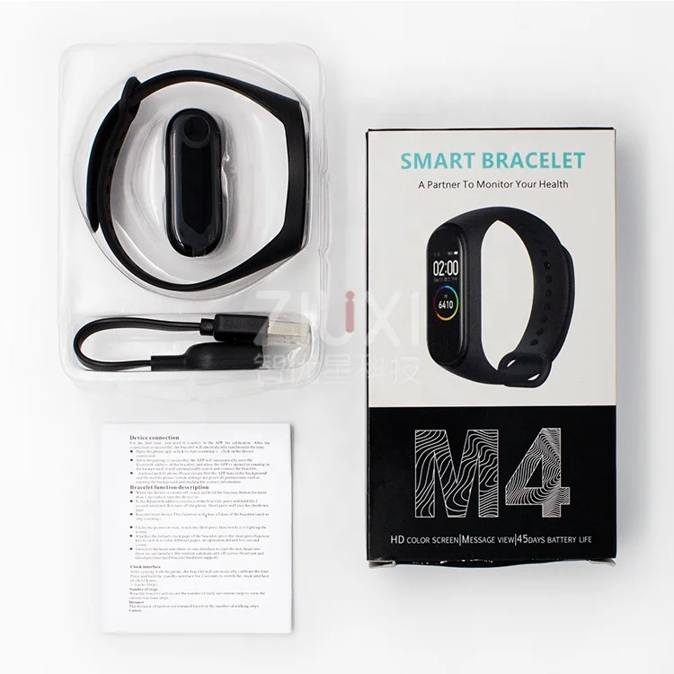 
M4 Smart Watch Bracelet Waterproof Wristband Fitness Tracking Band4 Heart Rate Monito Mi Band 4 