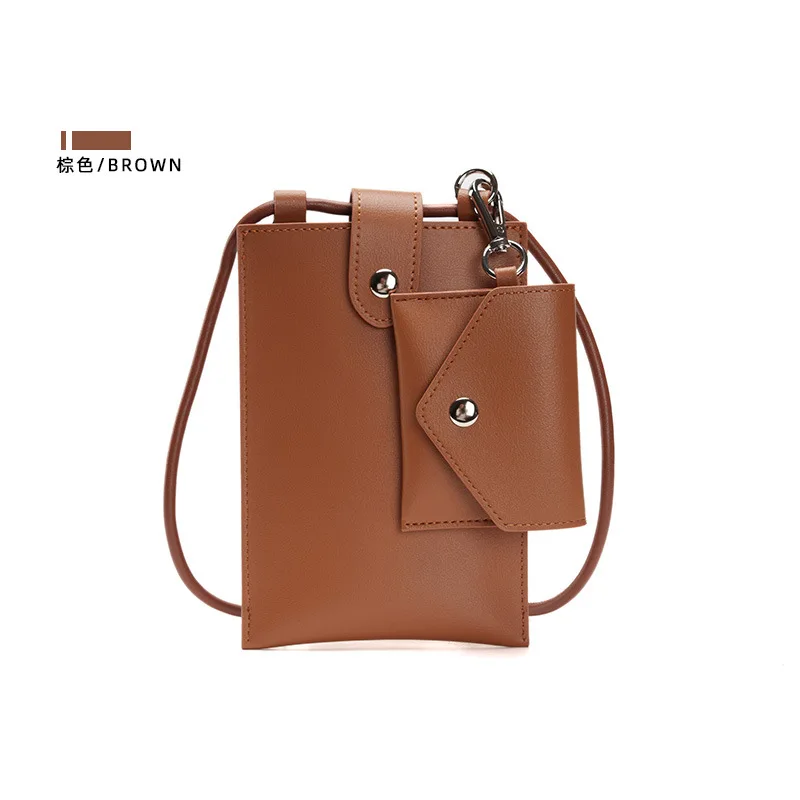 Korean version of the new fresh fashion simple mini pu small bag casual ladies single shoulder crossbody mobile phone bag