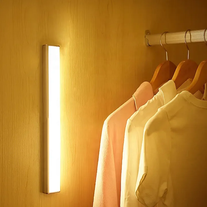 Ultra-thin Motion Sensor Light Aluminum Strip Kitchen Cabinet Closet 54 Led Under Cabinet With Motion Sensor