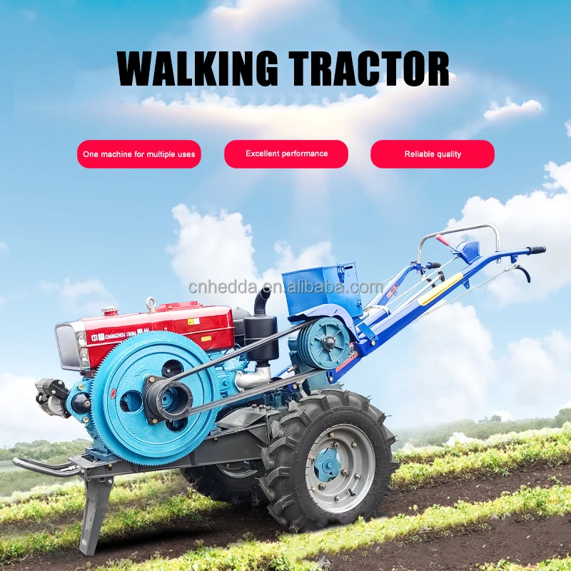 2 whee drive tractor with diesel engine 15HP shangdong walking tractor