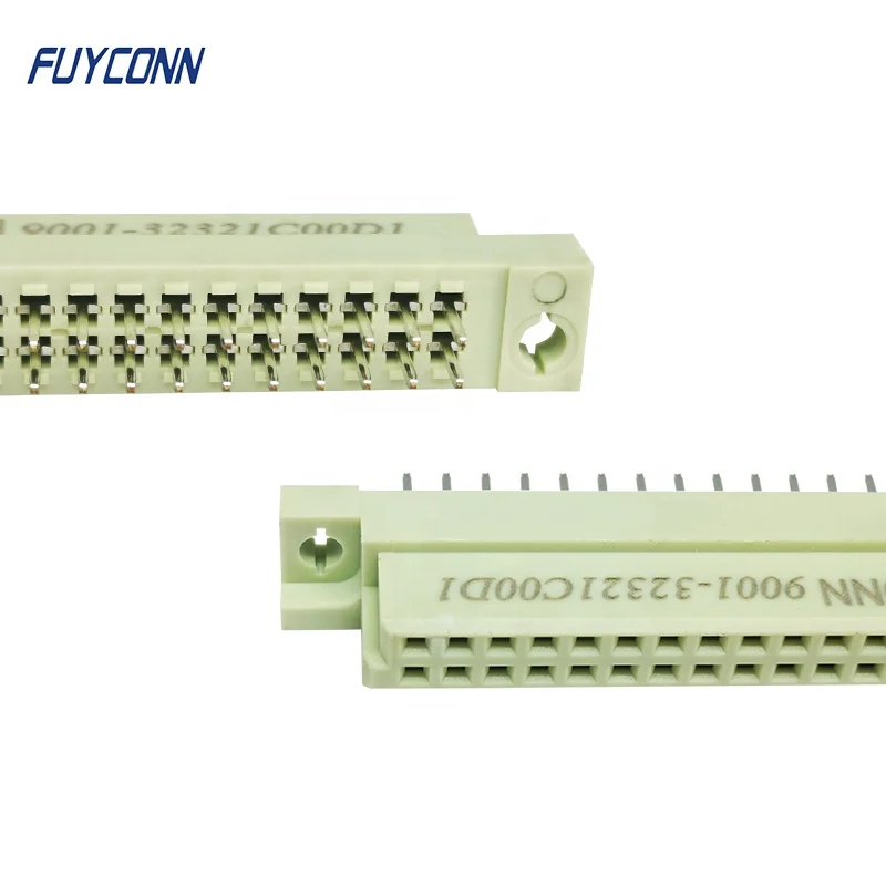 2.54mm 2 rows pcb vertical 2*16pin 32pin Female Euro 41612 Connector, Easy Type PCB straight 2 rows 32 pin DIN41612 Connector
