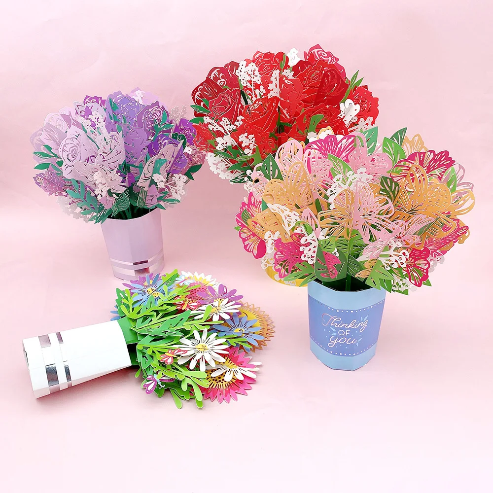 3D Greeting Cards Christmas Cards Pop Up Holiday Postcards  Anniversaries Card for  Valentines Friend Kids Appreciation Gifts