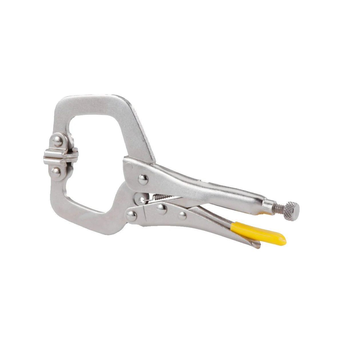 Nickel Plated Iron 6 Inch Hand Tool Carbon Steel Curved Jaw C Clamp Locking Plier