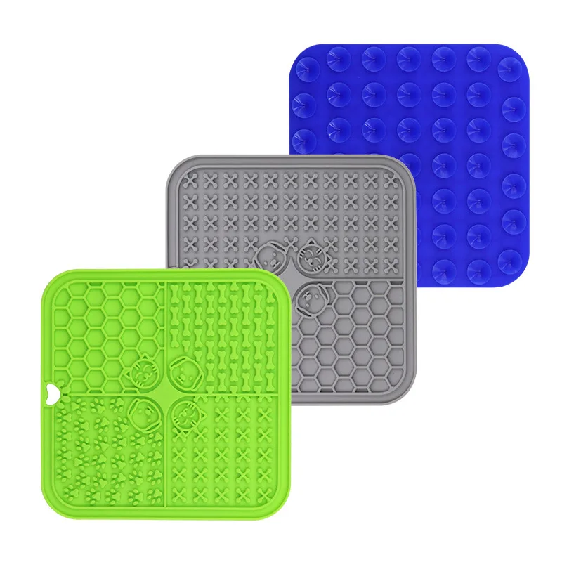 Premium Silicone Slow Feeder Licking Mat Bowl 2 in 1 with Suction Cups for Dog Calming Treat Boredom & Anxiety Relief