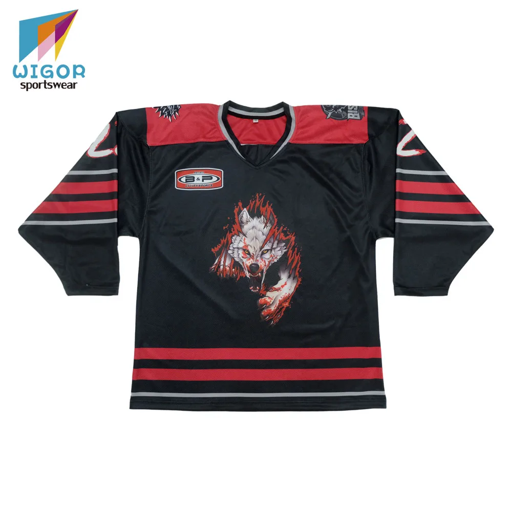 Wholesale team Canada hockey league jersey custom dye sublimation print ice hockey jersey for men