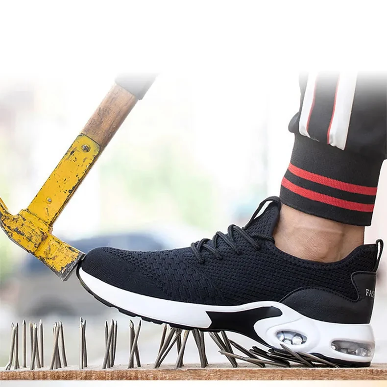 2023 New Construction Anti Smash Puncture Resistant Steel Toe Safety Shoes For Men