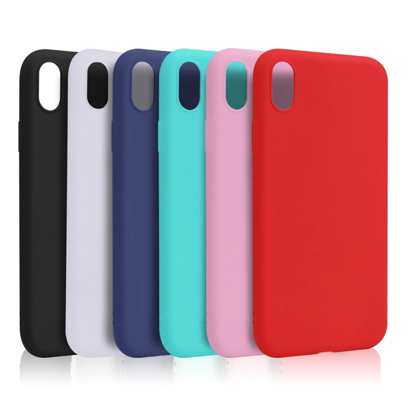 TPU Plastic Soft Matte Rubber Phone Case For iPhone 11 12 13 Pro max Xs 8 plus 7 plus 8 7 6 6s plus Protect Cover