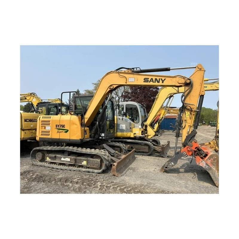 SANY SY75C экскаватор 7 35тонная модель с объемом ковша 0 3 кубических метров и вращением 11 5 об/мин