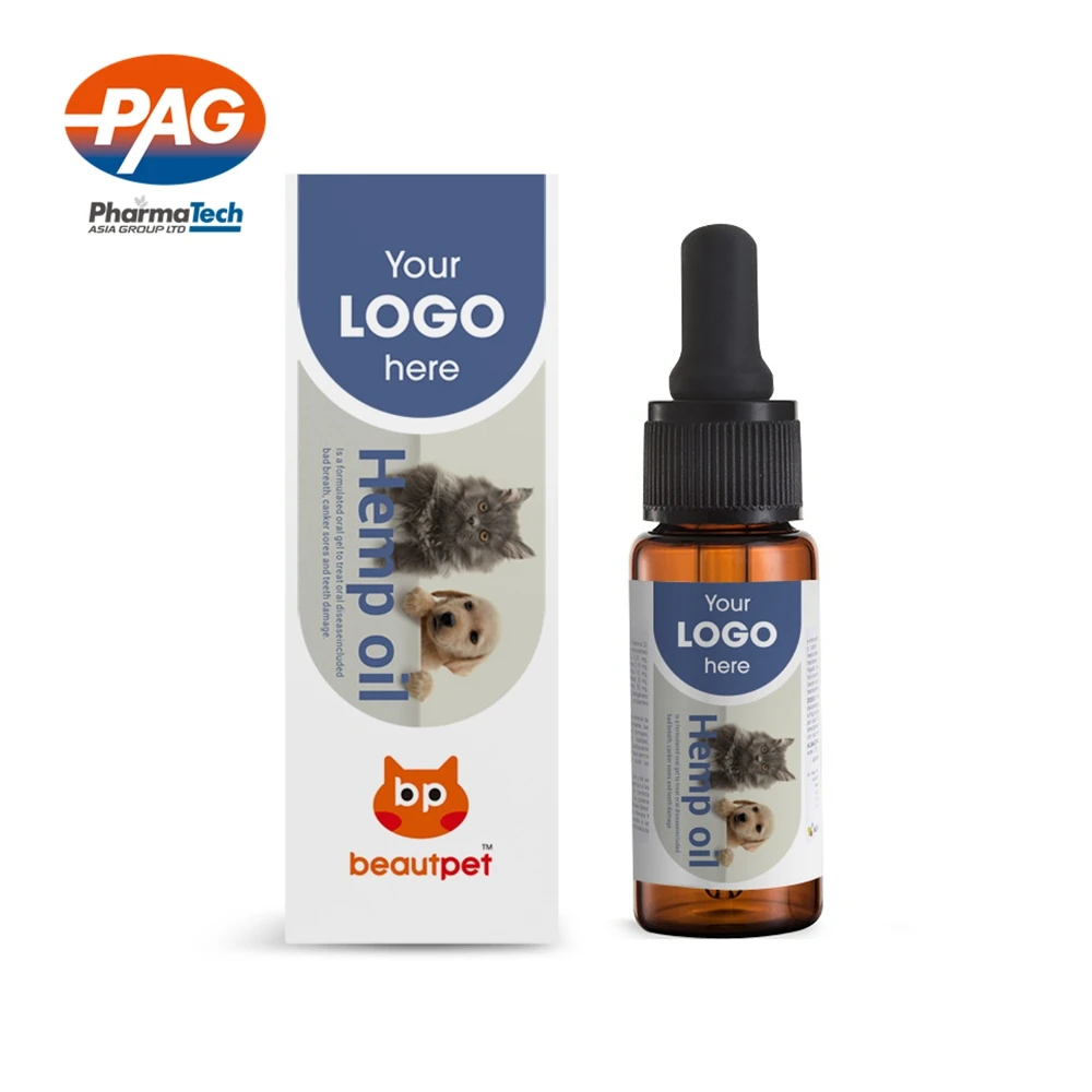 Hemp Oil 1000Mg 4000Mg Drops For Pets  Cats And Dogs