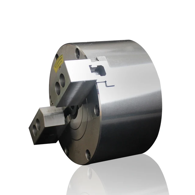 2 jaw Solid Pneumatic Chuck(bulit-in) QS2 For CNC Lathe Machine Rotating Power Chuck clamping tool