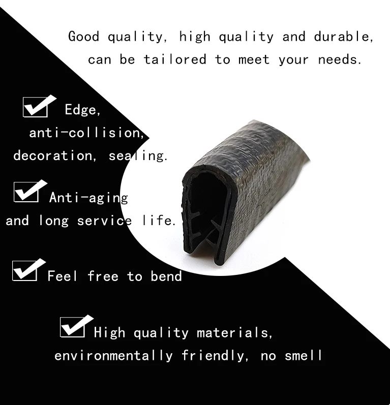 Factory Edge U Extrusion Car Door Edge Guards PVC Rubber Seal Protector WeatherStrip Protector Fit for Most Car