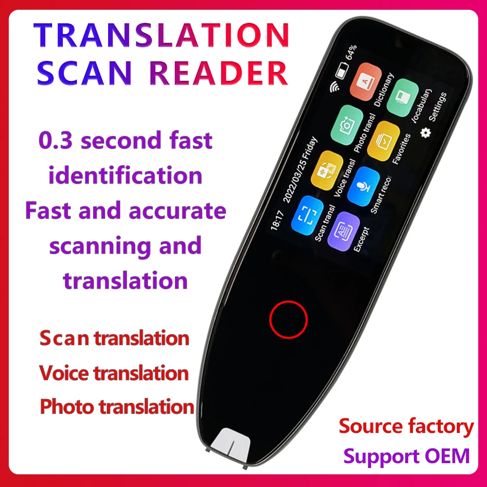 Hot Sale Professional Scan Translator Smart Instant Voice Reader translation Dictionary Pen MD06