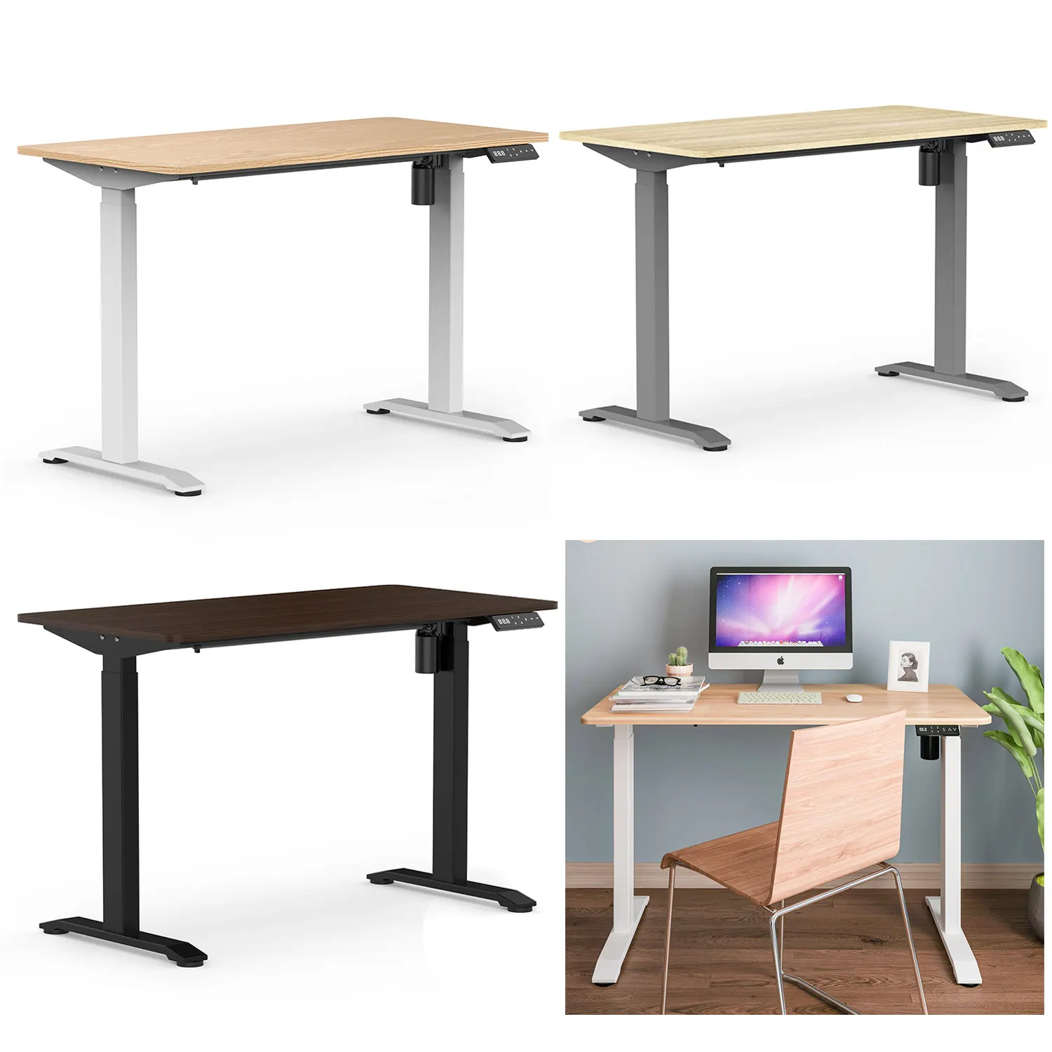 Ergonomics Professional Electric Lift Office Elevating Stand Up Desk Adjustable Height Bureau Debout
