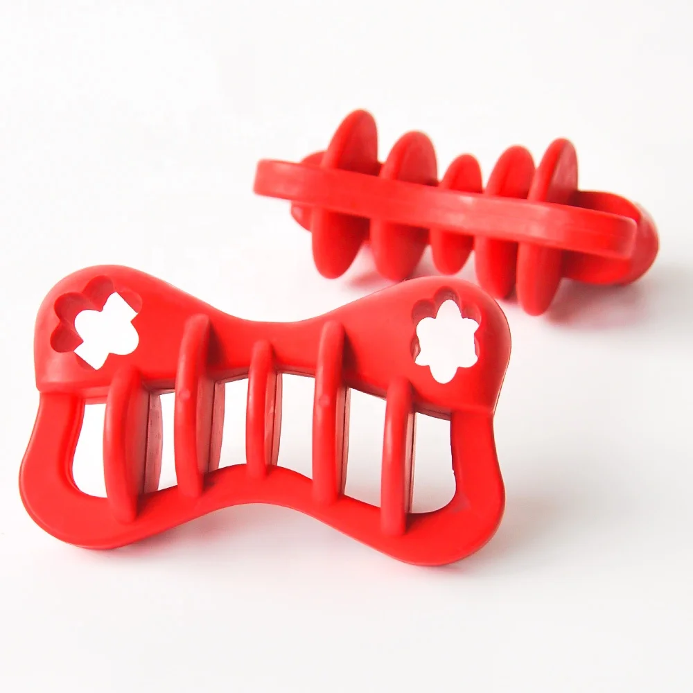 Top sale squeaky chew red bone latex toy