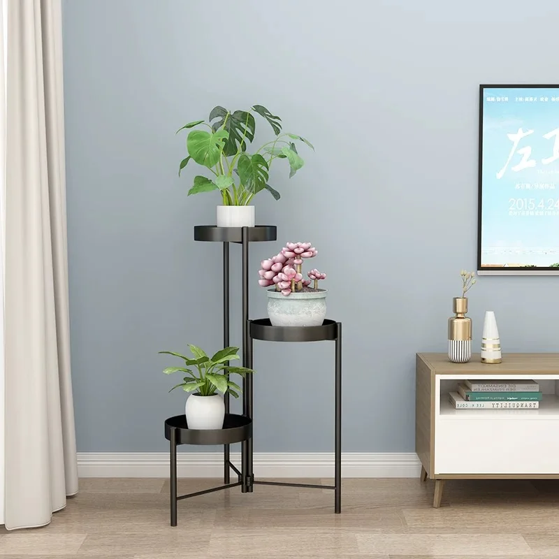 New designed Flower Racks Display Modern Planter Stand Plant Pots Round Flower Plant Pot Stand