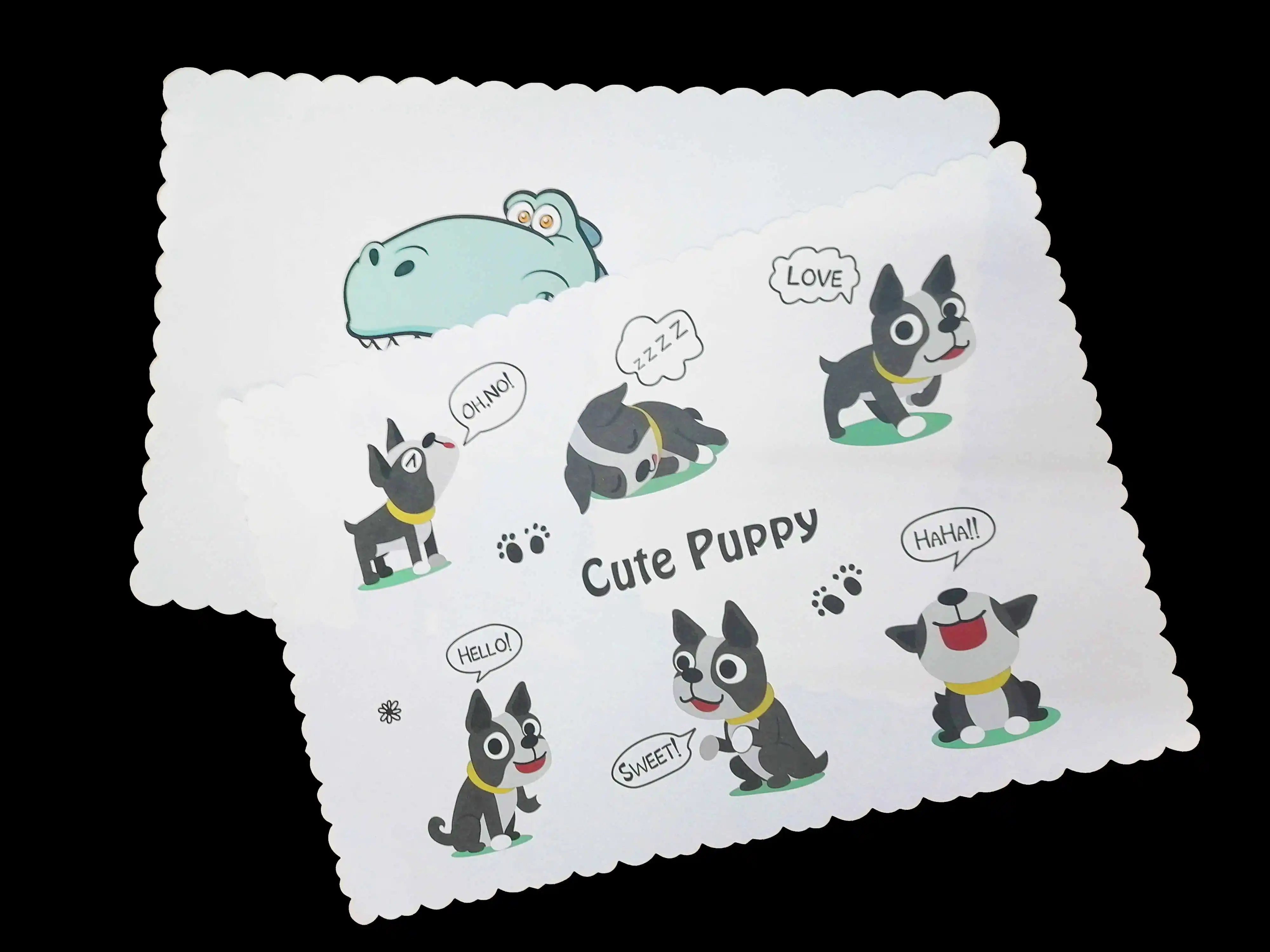 custom logo disposable paper table mat placemats for