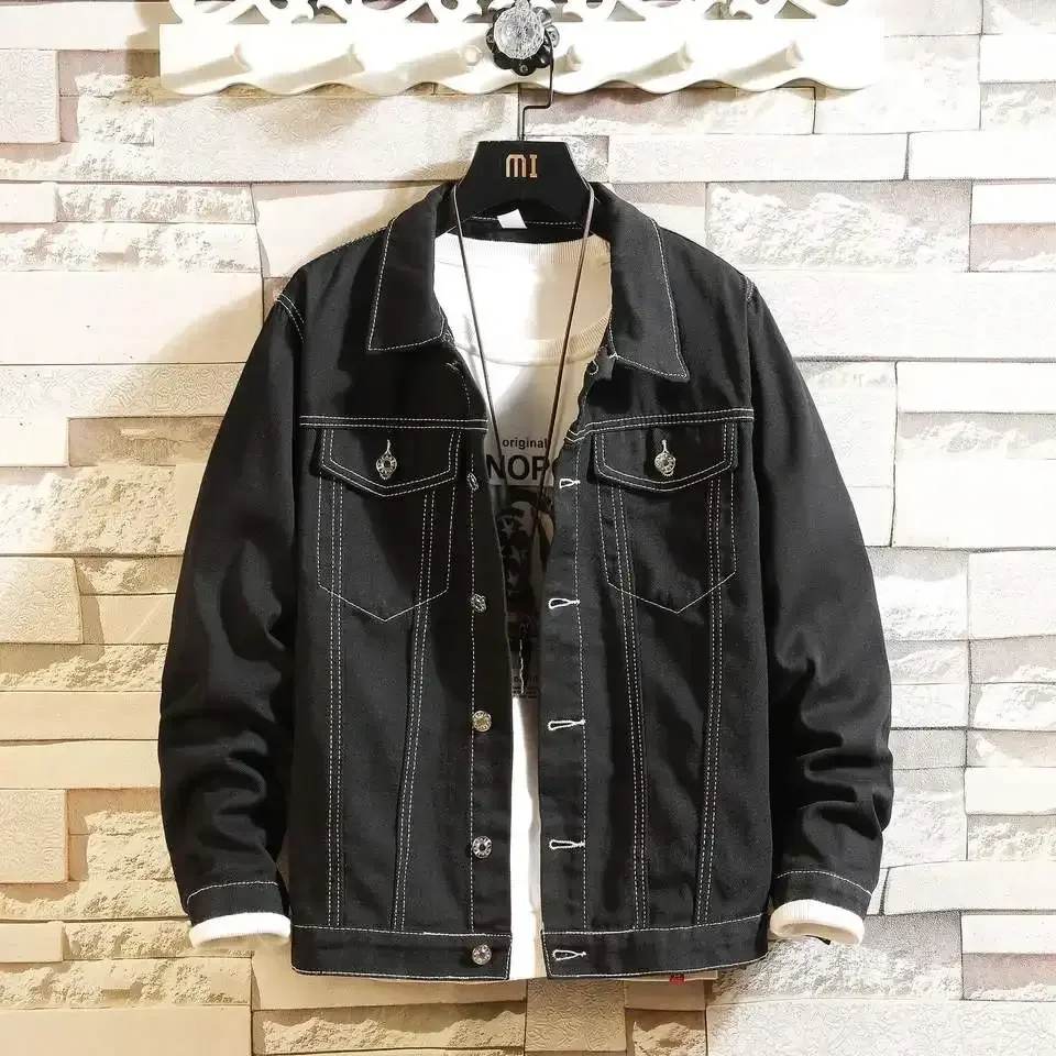 Custom Fashion Print Cotton Jean Jacket Designed Mens Denim Jacket Men