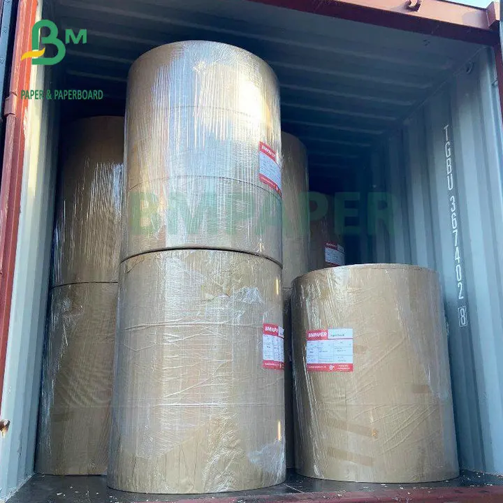 В катушке крафт-бумага по Заводской Цене 70GSM 90GSM 100GSM 120GSM белая крафт бумага упаковка офсетная печать влагостойкая девственная