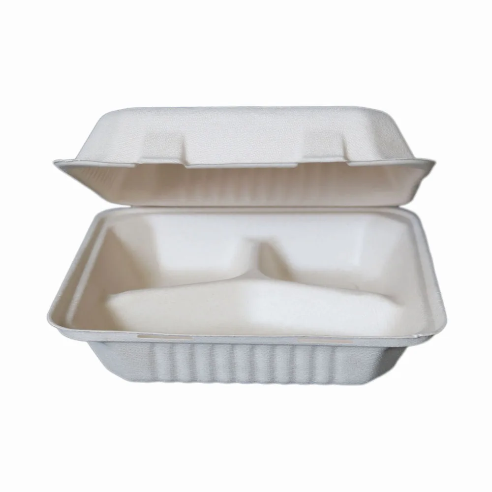 bio degradable compostable clamshell lunch box