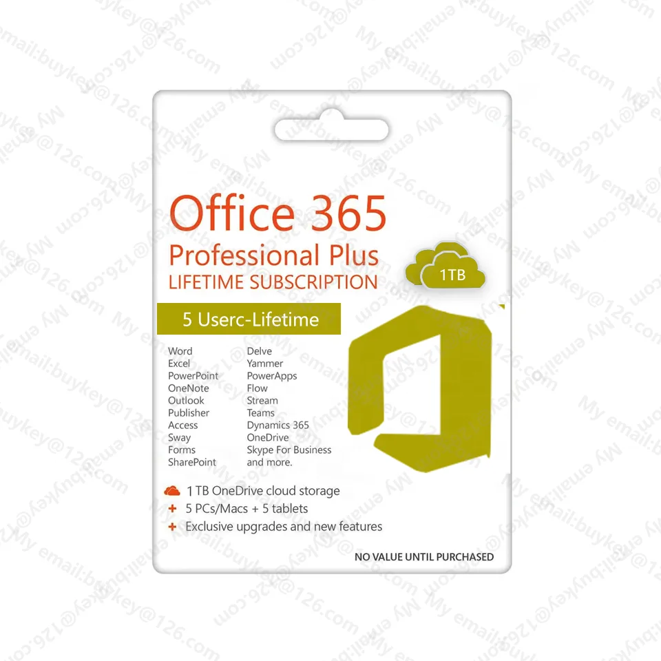 Ms офисный 365 срок службы microsoft лицензионный ключ программного обеспечения pro плюс onedrive 5 ТБ отправить по электронной