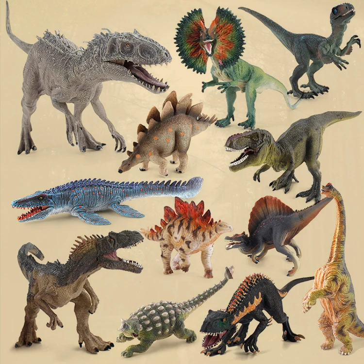 Dinosaurios juguetes low prices plastic bucket 12 kinds mixed model OEM plastic kids dinosaur toys set dinosaur small toy