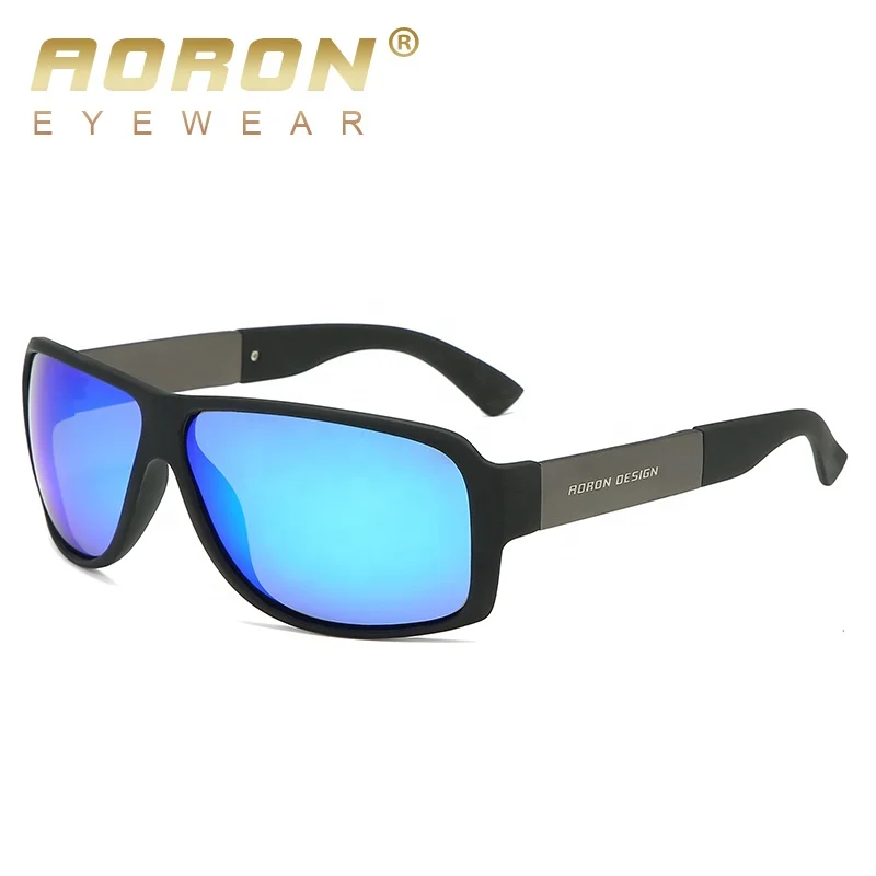 Aoron OEM изготовленный на заказ логотип Солнцезащитная пляжная силы черные мужские поляризованные солнцезащитные очки спортивные оптом A600