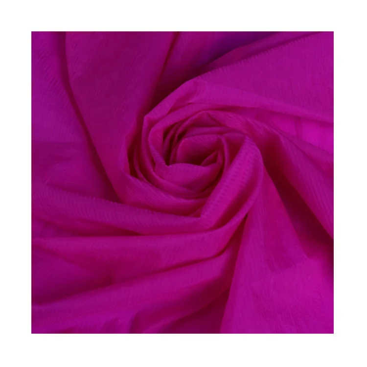 Microfiber Fabric Tulle Fabric 20d360t 100% Nylon Horizontal Striped Wrinkled Nylon Fabric