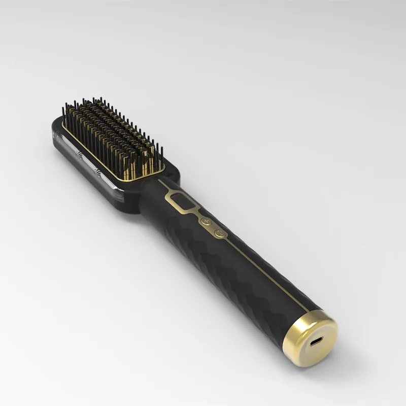 Cordless One Step Hair Brush Dryer and Far Infrared Ionic Blow Dryer Hair Straightener 3 in 1