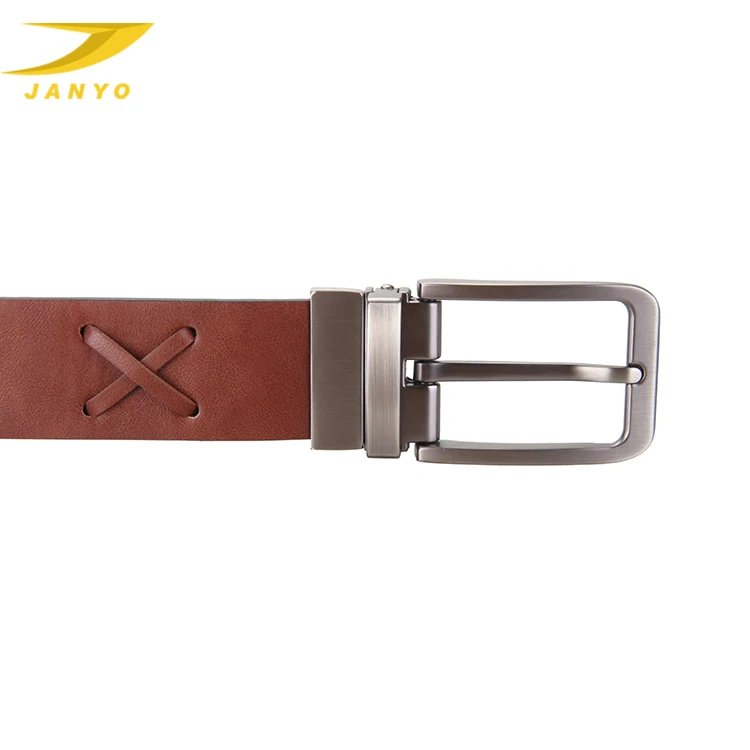 JANYO Newest design top quality buckles casual men braided pu leather belt
