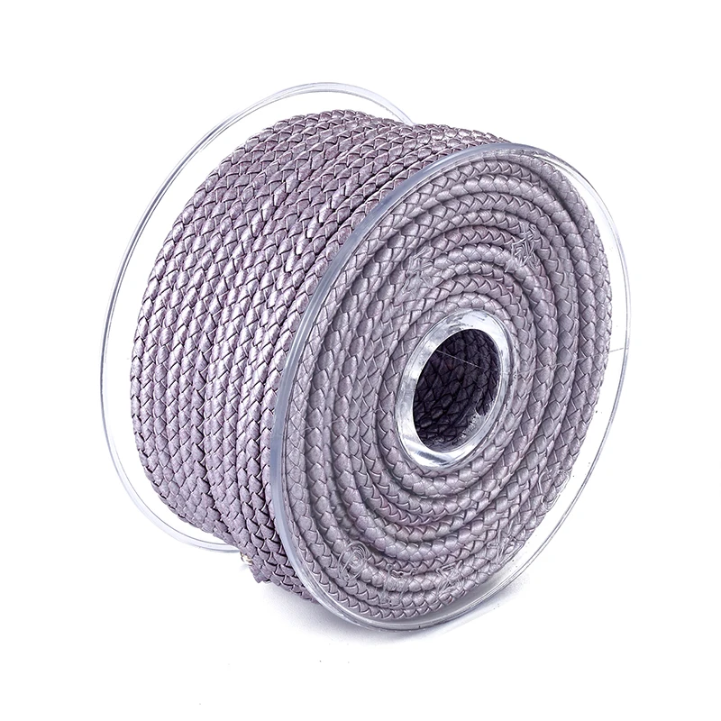 
Round Braided 8mm Width India Cow Genuine Multi Colored Leather Rope For Hand Making Jewelry 