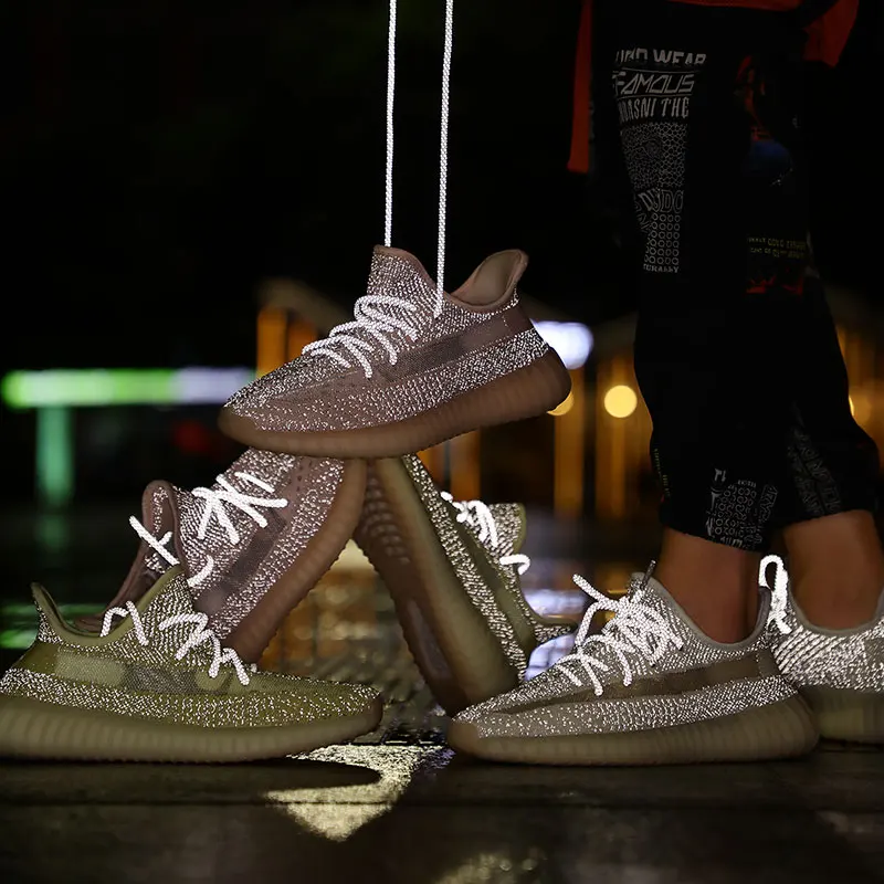 Stylish Breathable Knit Reflective Upper Sports Shoes With -e-tpu Sole  sport  shoes