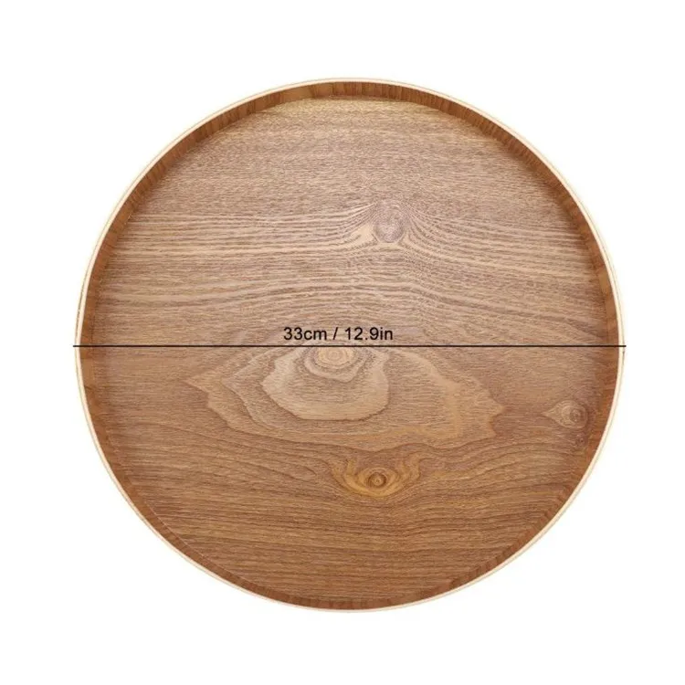 
Pizza shop decorative practical durable organize food large wooden tray round 
