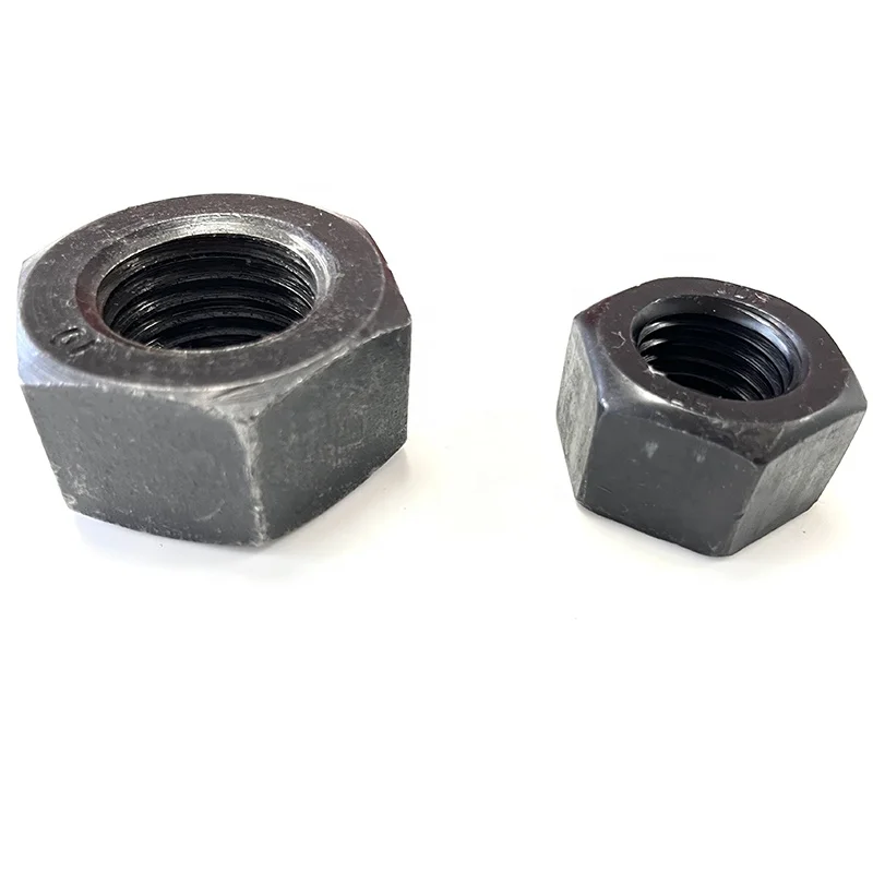 carbon steel black oxide ASTM-A194 grade 5 2H heavy hex nut  for use with B7 studs